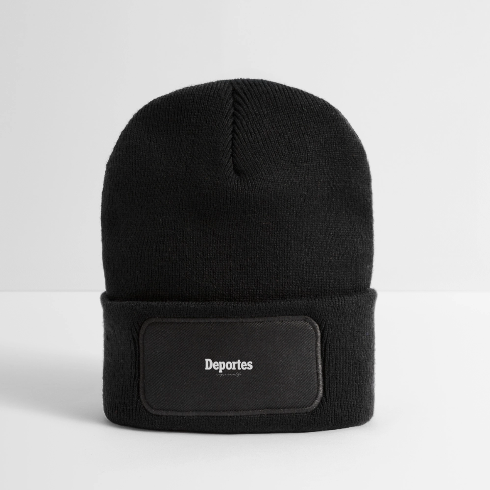 Patch Beanie Navy - Schwarz