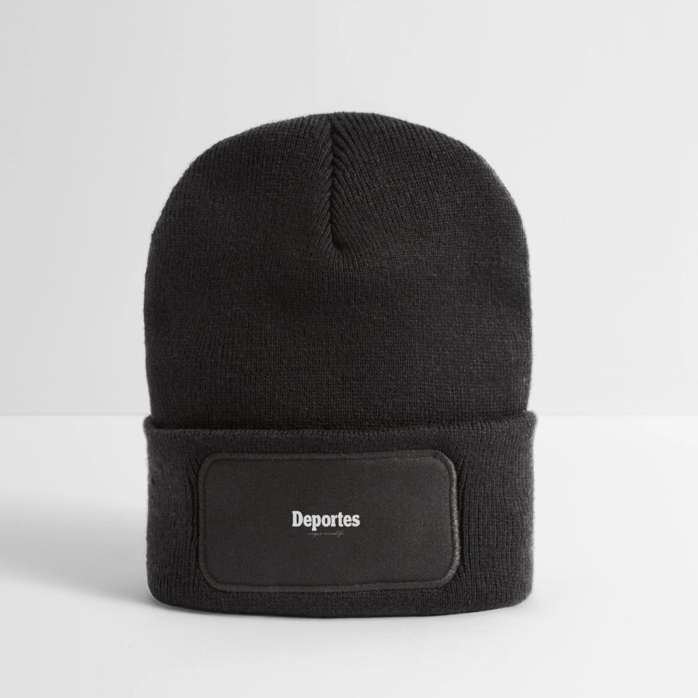 Patch Beanie Navy - Dunkelgrau