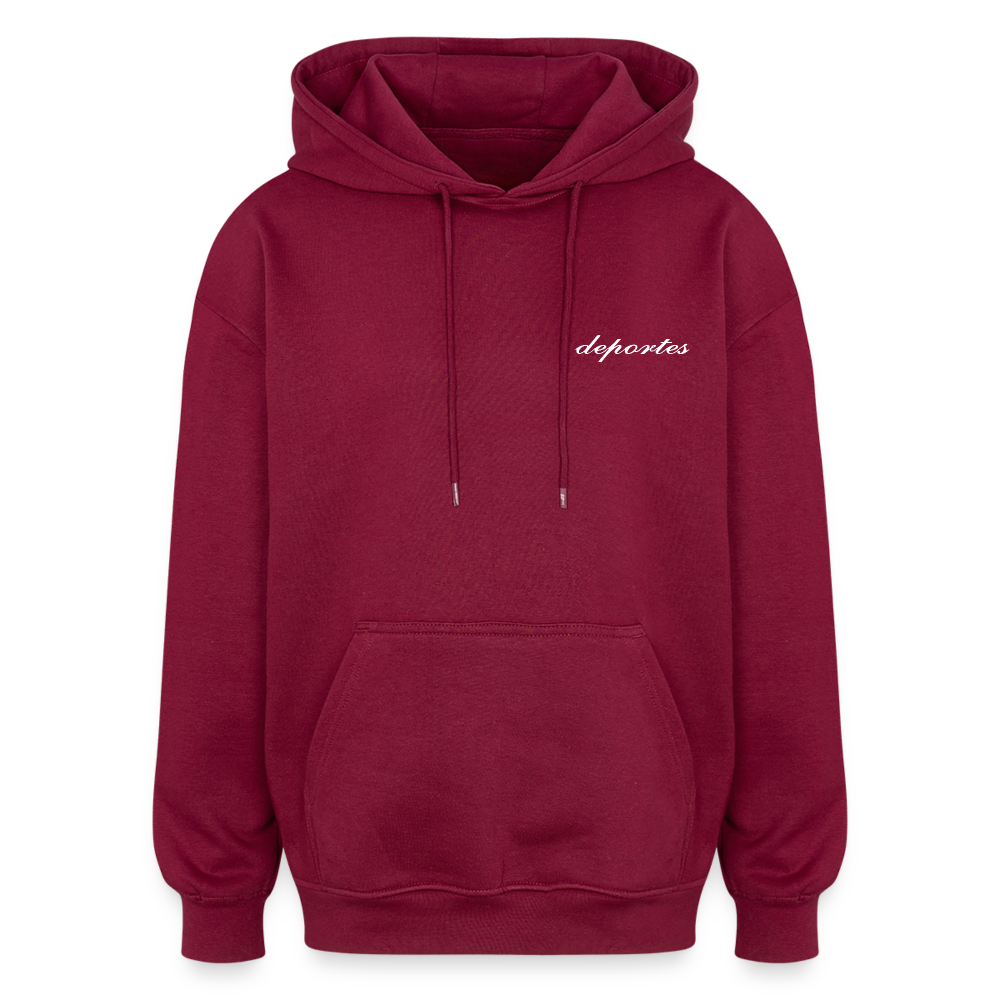 Oversized Unisex Hoodie - Burgunderrot