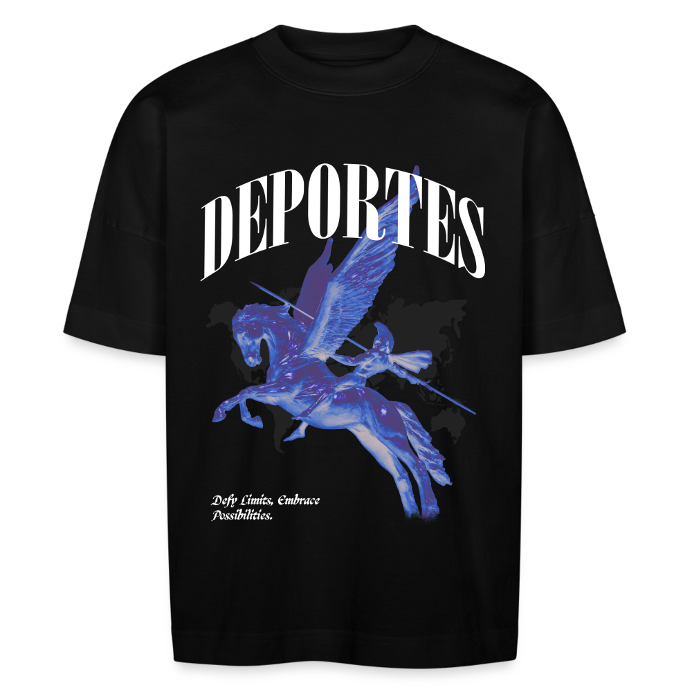 Oversize Bio-T-Shirt Pegasus - Schwarz