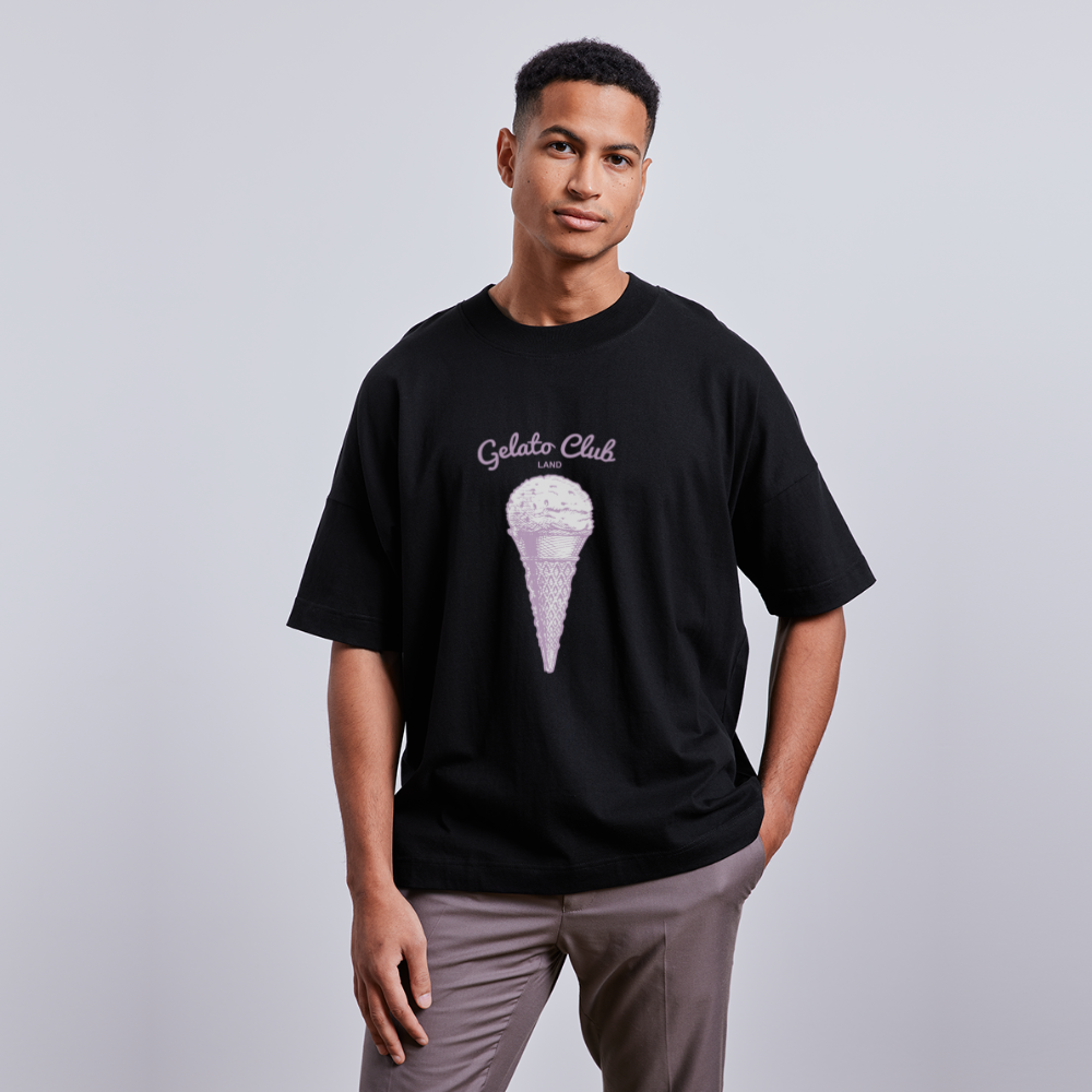 Oversize Bio-T-Shirt Gelato Club - Schwarz