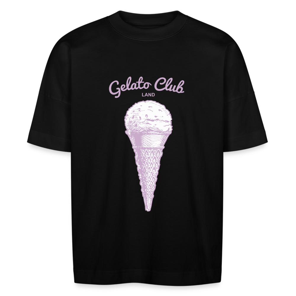 Oversize Bio-T-Shirt Gelato Club - Schwarz