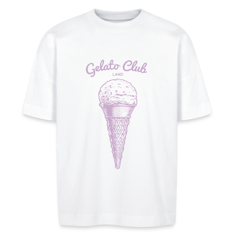 Unisex Oversize Bio-T-Shirt Gelato Club - Weiß