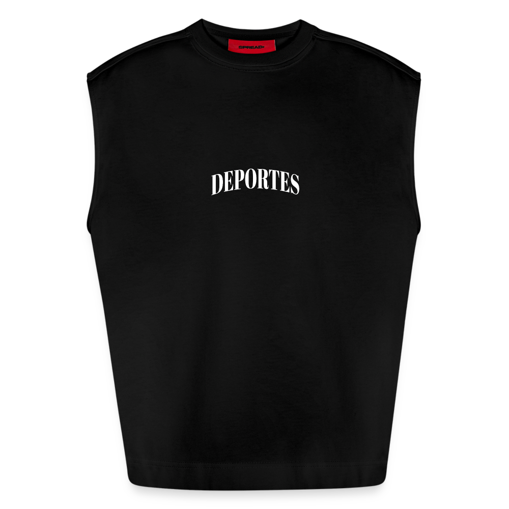 Heavyweight Oversized Organic Tank Top - SOLID BLACK