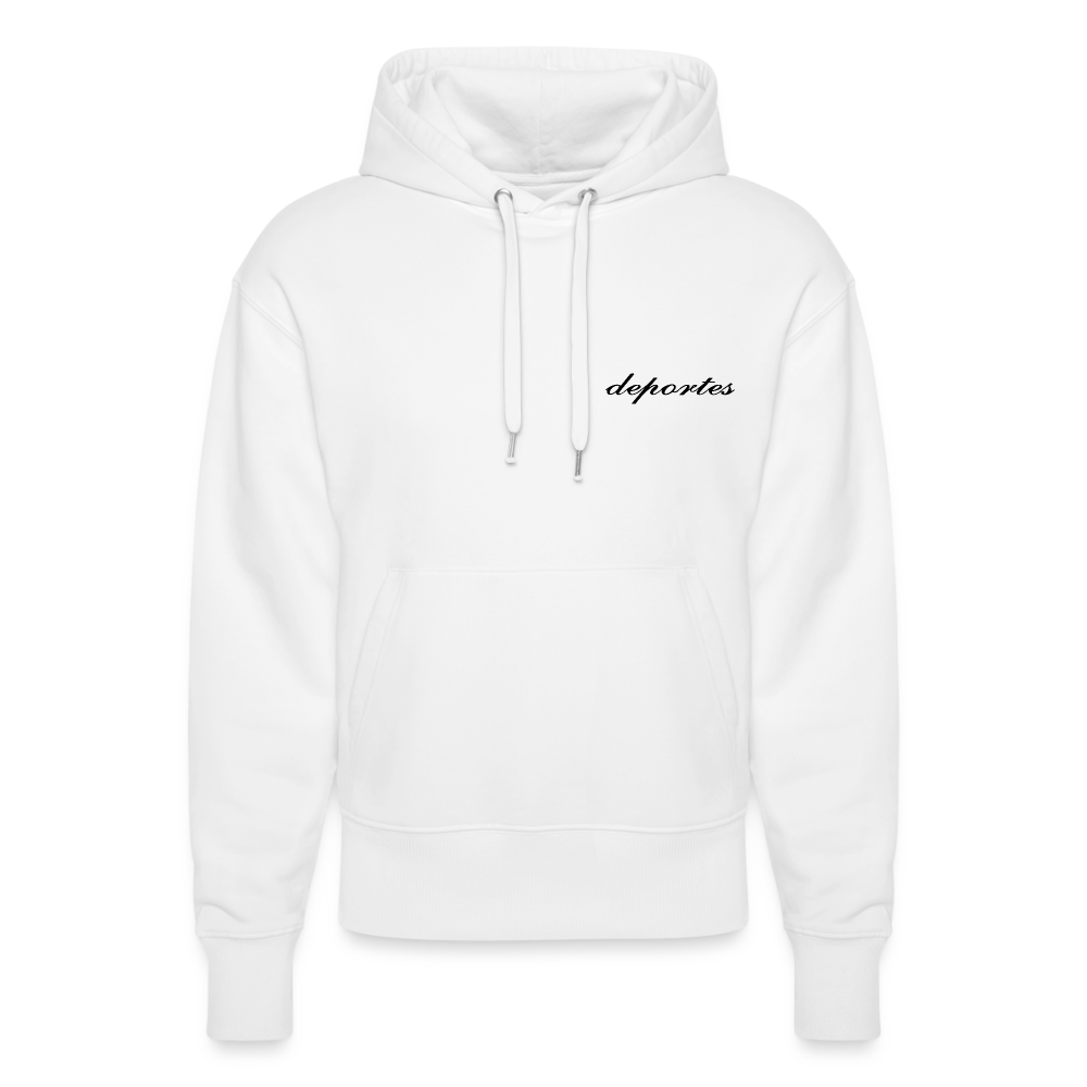 White Relaxed Fit Bio-Hoodie - Weiß